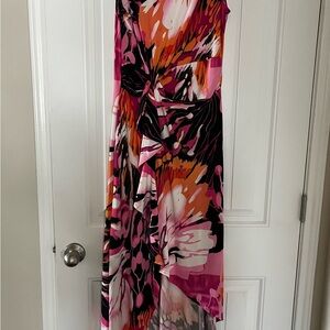 Kate & Mallory High Low Dress in Pink and Orange Floral